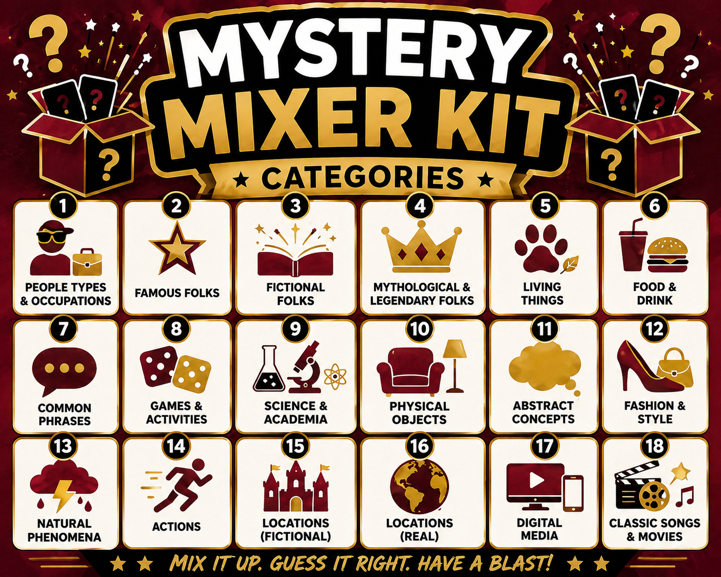 Mystery Mixer Party Game | Keychain Charm Sets