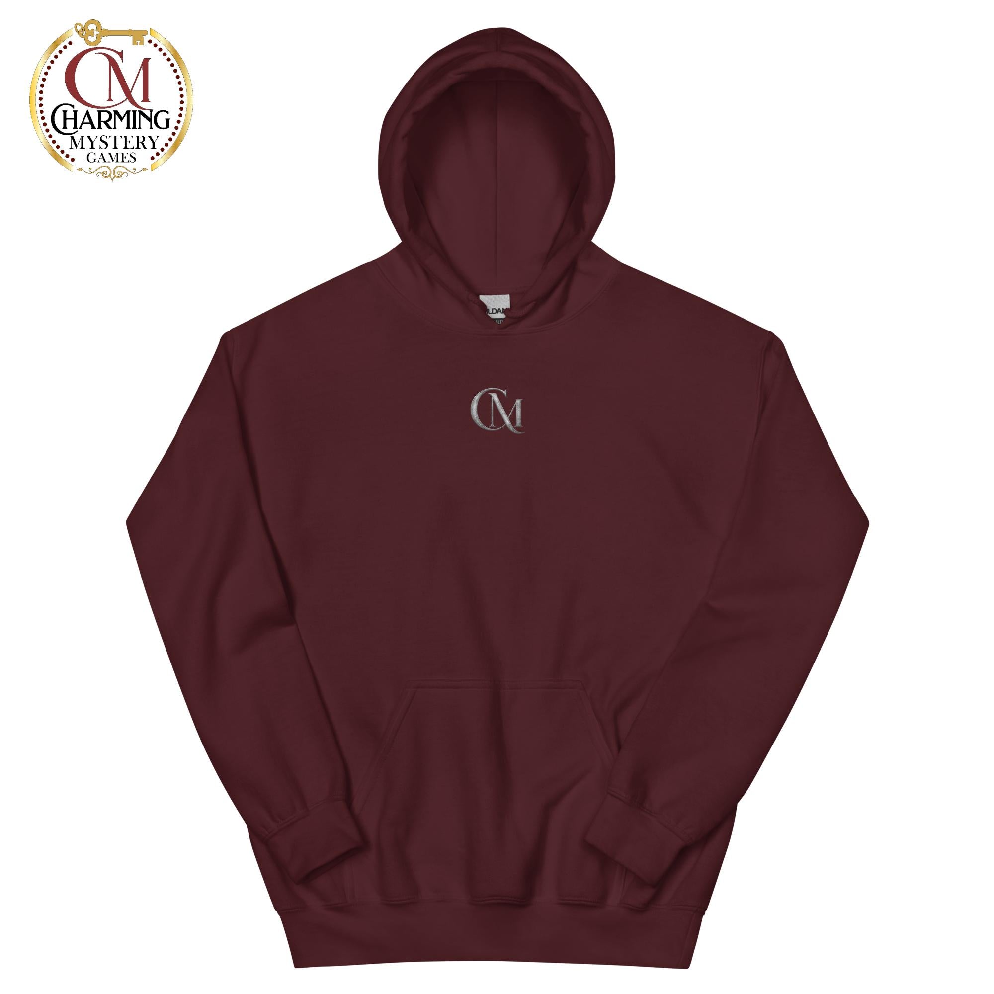 Product mockup for a hoodie wearable mystery #2 - Charming Mystery Games