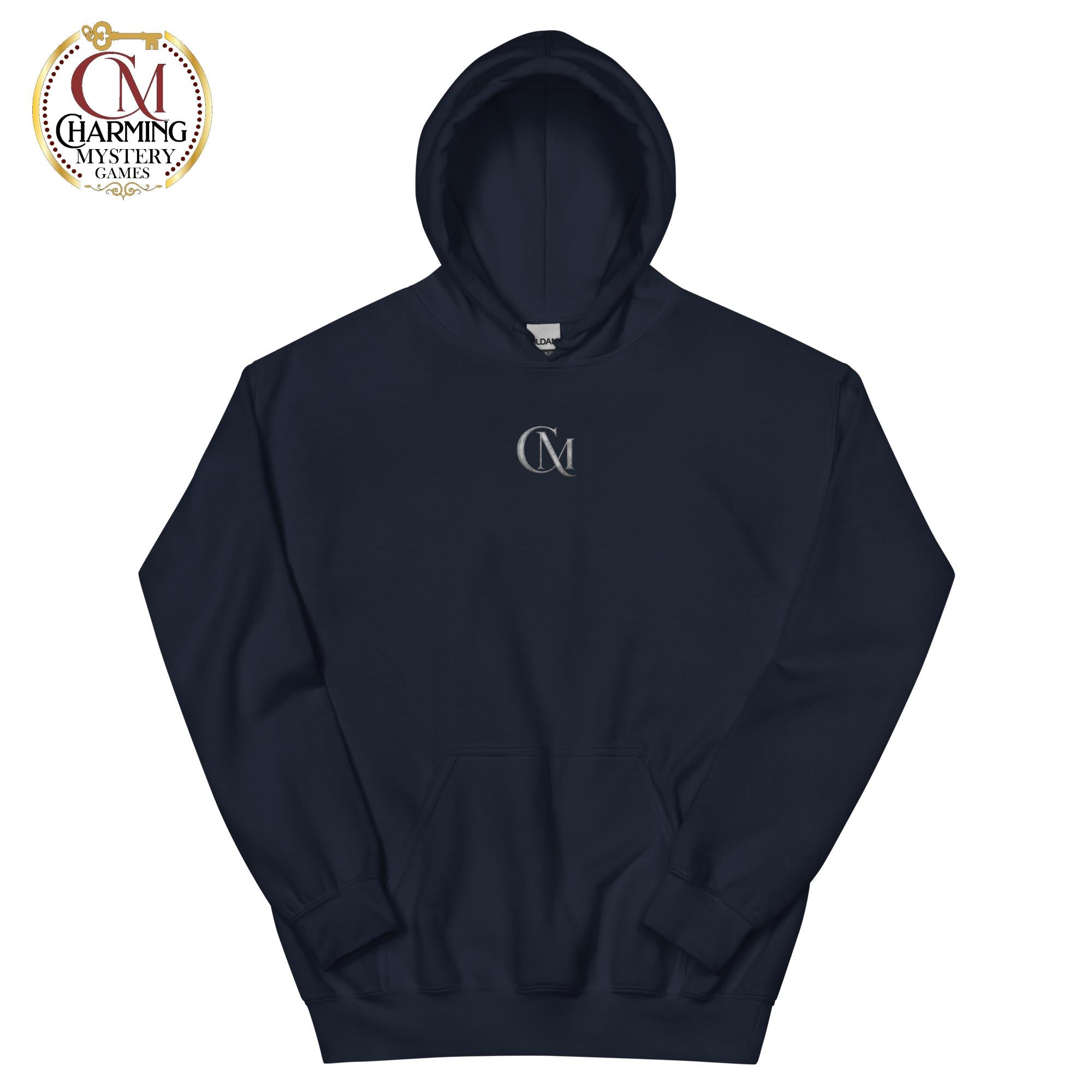 Product mockup for a hoodie wearable mystery #2 - Charming Mystery Games